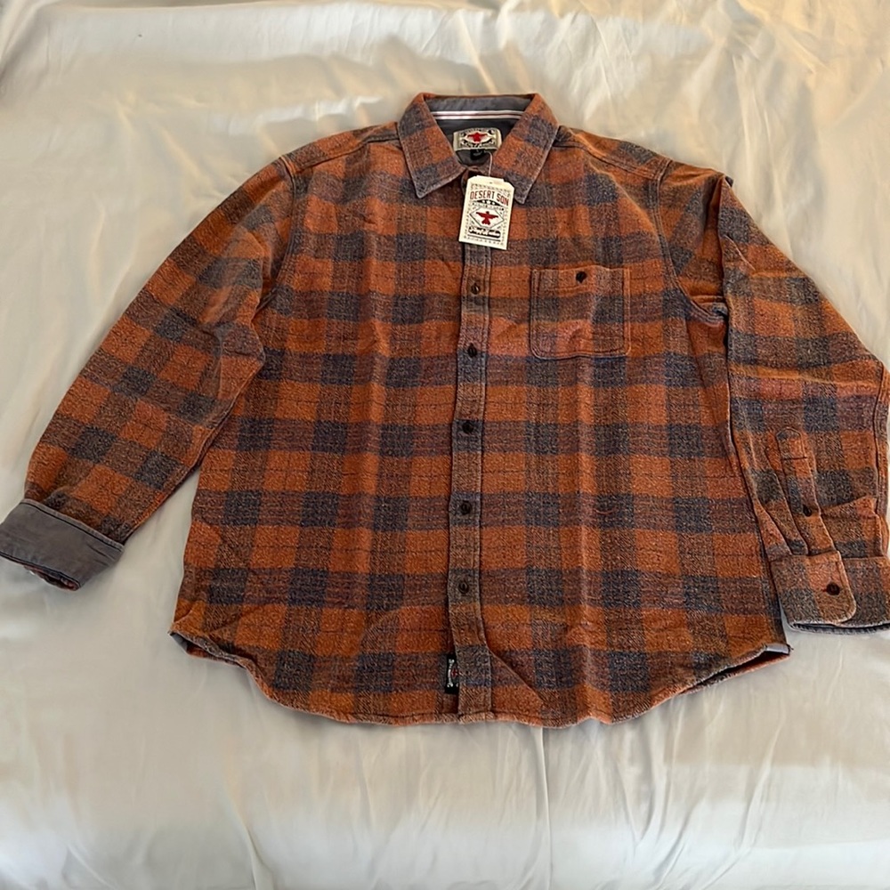 Desert Son Long Sleeve Plaid Flannel Shirt (L) NWT
